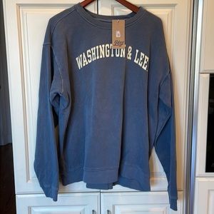 Blue 84 XL NWT Washington & Lee sweatshirt. Smoke/pet free home.  Indigo, 80/20.
